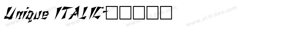Unique ITALIC字体转换